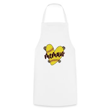 Memaw Grandma Of a Softball Player Softball Memaw - Cooking Apron - white - Front - AI Model Male 185 dark (185cm)