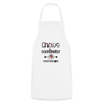 Secrétaire Cadeau Employé de bureau Appréciation - Tablier de cuisine - blanc - Devant - AI Model Male 185 dark (185cm)