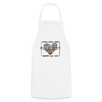 Secretary Appreciation Office Worker Gift - Cooking Apron - white - Front - AI Model Male 185 dark (185cm)