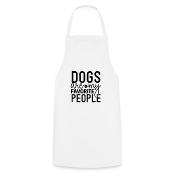Les chiens sont mes personnes préférées - Tablier de cuisine - blanc - Devant - AI Model Male 185 dark (185cm)