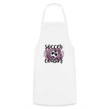 Best Soccer Cousin Of A Soccer Player Cousin Gift - Kochschürze - Weiß - Vorne - AI Model Male 185 dark (185cm)