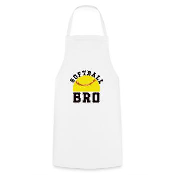 Fier frère de softball d’un frère joueur de softball - Tablier de cuisine - blanc - Devant - AI Model Male 185 dark (185cm)