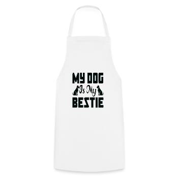 Mon chien est mon meilleur ami - Tablier de cuisine - blanc - Devant - AI Model Male 185 dark (185cm)