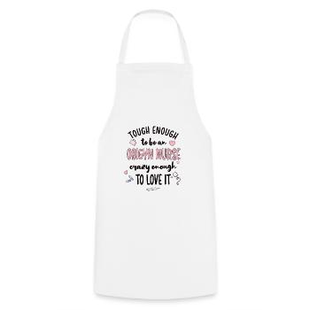 OB GYN Nurse Obstetrics Gynecology - Cooking Apron - white - Front - AI Model Male 185 dark (185cm)