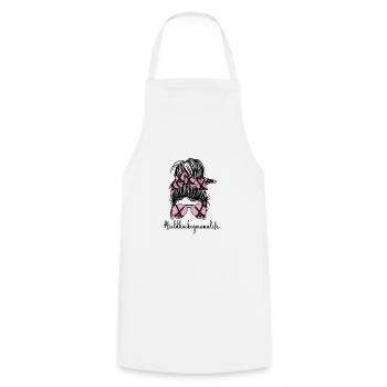 Fière maman de hockey sur gazon maman joueuse de hockey sur gazon - Tablier de cuisine - blanc - Devant - AI Model Male 185 dark (185cm)