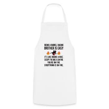 Barrel Racing Brother Barrel Racing Brother Cadeau - Tablier de cuisine - blanc - Devant - AI Model Male 185 dark (185cm)