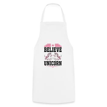 Croyance en la licorne Licorne - Tablier de cuisine - blanc - Devant - AI Model Male 185 dark (185cm)