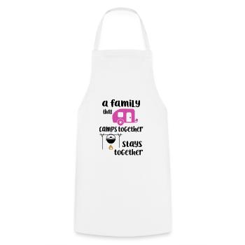 Chemise de randonnée de camping familial - Tablier de cuisine - blanc - Devant - AI Model Male 185 dark (185cm)