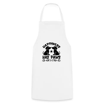 La chance a des pattes - Tablier de cuisine - blanc - Devant - AI Model Male 185 dark (185cm)