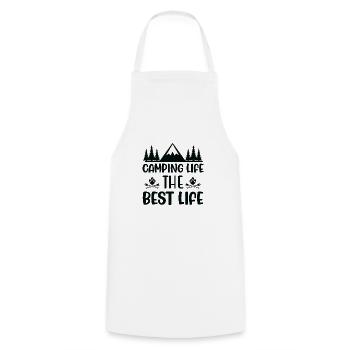 Hiking Hikers Camping funny saying - Cooking Apron - white - Front - AI Model Male 185 dark (185cm)