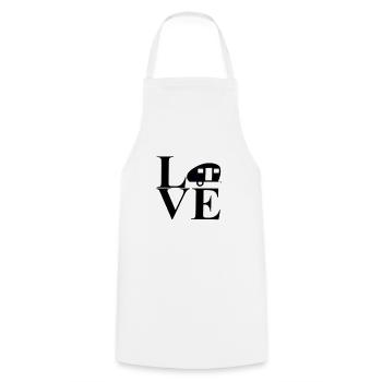 Vacances amoureux de la nature Camping dicton amusant - Tablier de cuisine - blanc - Devant - AI Model Male 185 dark (185cm)