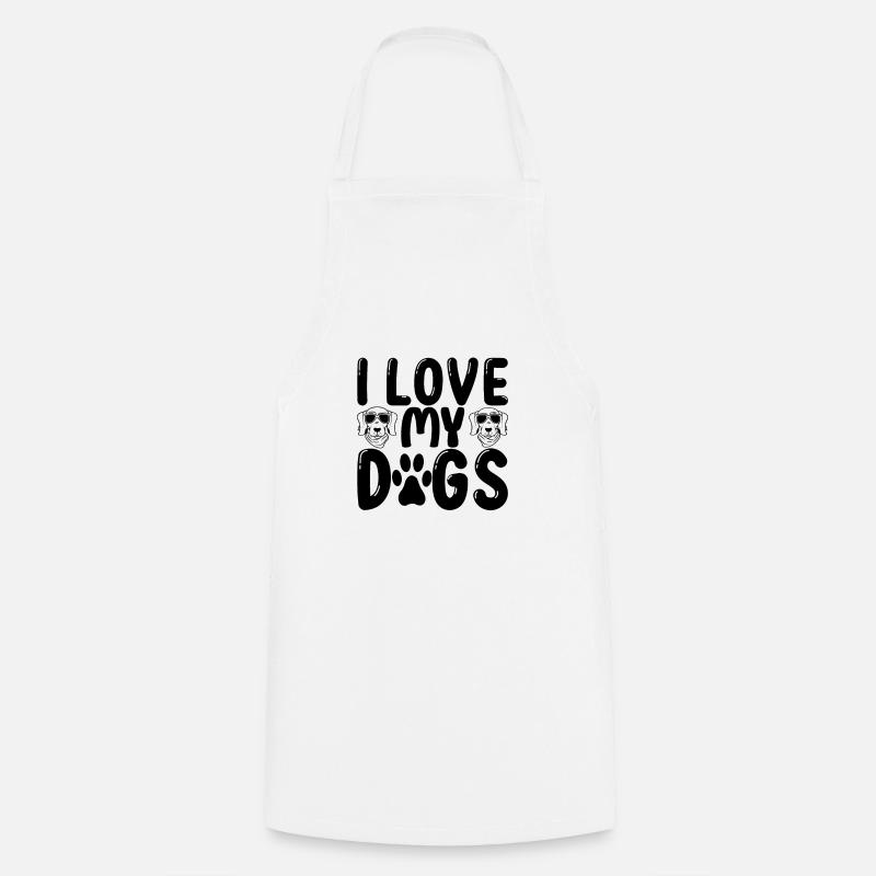 Ich liebe meine Hunde - Kochschürze - Weiß
