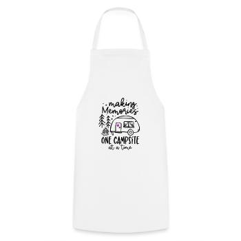 Camping Memories - Cooking Apron - white - Front - AI Model Male 185 dark (185cm)
