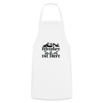 Hiking Hikers Camping funny saying - Cooking Apron - white - Front - AI Model Male 185 dark (185cm)