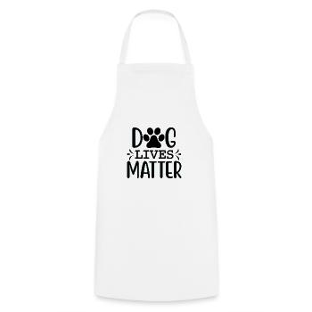 Dog lives matter - Cooking Apron - white - Front - AI Model Male 185 dark (185cm)
