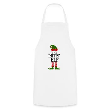 Noël moche Les onze dictons déchirés - Tablier de cuisine - blanc - Devant - AI Model Male 185 dark (185cm)