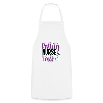 Resting Nurse Face - Kochschürze - Weiß - Vorne - AI Model Male 185 dark (185cm)