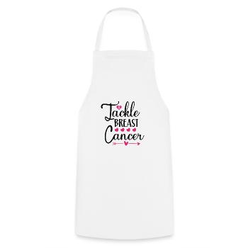Lutter contre le cancer du sein - Tablier de cuisine - blanc - Devant - AI Model Male 185 dark (185cm)
