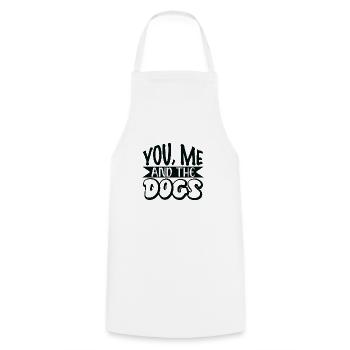 You Me and the Dogs - Cooking Apron - white - Front - AI Model Male 185 dark (185cm)