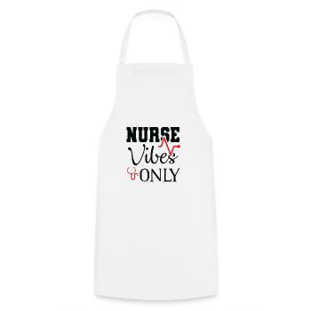 Nur Krankenschwester Vibes - Kochschürze - Weiß - Vorne - AI Model Male 185 dark (185cm)