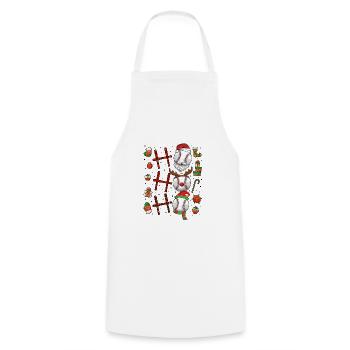 Baseball Noël Joueur de baseball Fête de Noël - Tablier de cuisine - blanc - Devant - AI Model Male 185 dark (185cm)