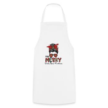 Infirmière praticienne familiale Cadeaux de Noël FNP - Tablier de cuisine - blanc - Devant - AI Model Male 185 dark (185cm)