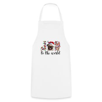 Pug Christmas Gifts Pug Xmas Party Pug Lover - Cooking Apron - white - Front - AI Model Male 185 dark (185cm)