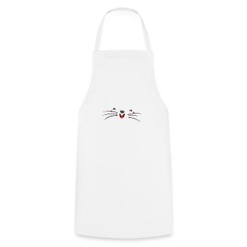 Mignon visage de taupe blanche - Tablier de cuisine - blanc - Devant - AI Model Male 185 dark (185cm)