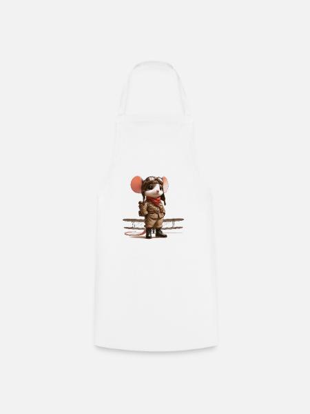 Cute Mouse Pilot - Kochschürze - Weiß