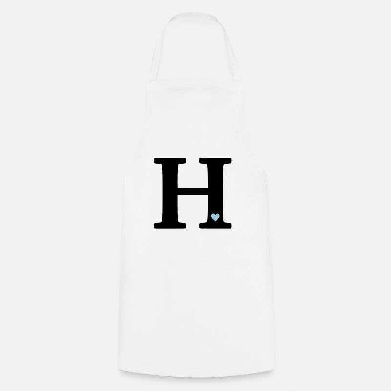 Buchstabe H Anfangsbuchstabe - Kochschürze - Weiß