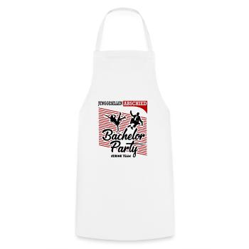 Bachelor Party Drink Team Bride Grom Feiern - Kochschürze - Weiß - Vorne - AI Model Male 185 dark (185cm)