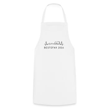 Grand-père 2026 Battement de cœur Grossesse Norvégien - Tablier de cuisine - blanc - Devant - AI Model Male 185 dark (185cm)