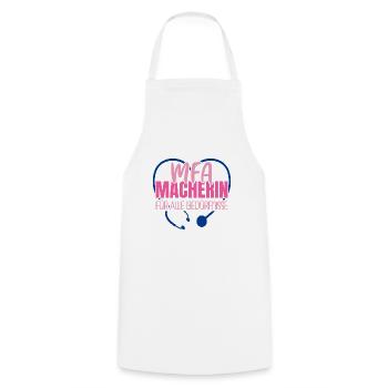 MFA Doer Medical Assistant - Cooking Apron - white - Front - AI Model Male 185 dark (185cm)