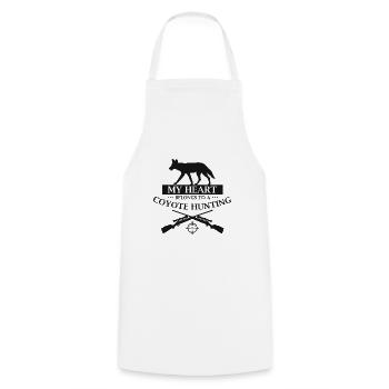 Coyote Hunter Design for Coyote Hunting - Cooking Apron - white - Front - AI Model Male 185 dark (185cm)