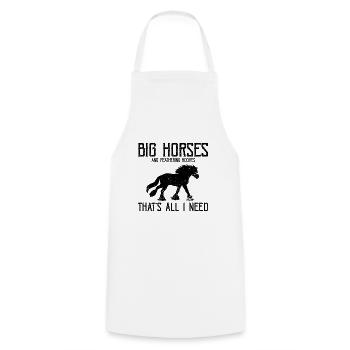 Cydesdale Rider and Draft Horse Designs - Cooking Apron - white - Front - AI Model Male 185 dark (185cm)