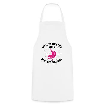 Gastric Bypass and Gastric Bypass Operation Design - Cooking Apron - white - Front - AI Model Male 185 dark (185cm)