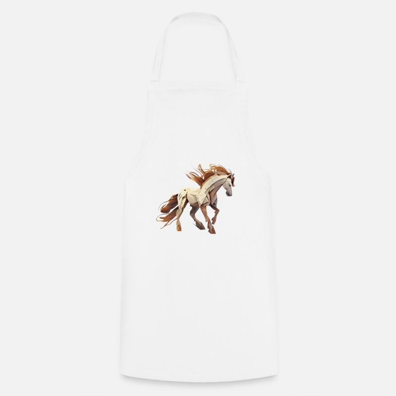 Wildpferd - Kochschürze - Weiß