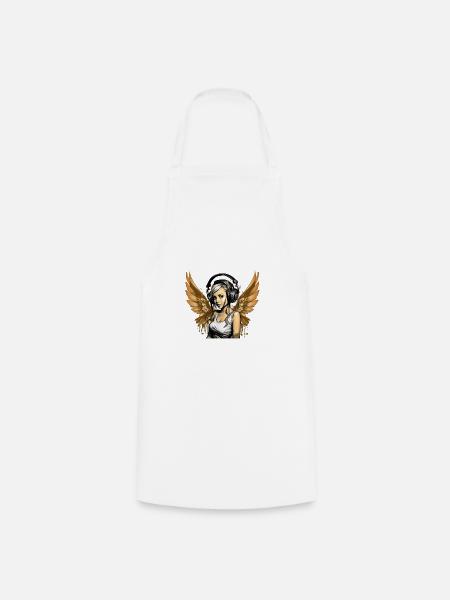 Une fée qui porte un casque - Tablier de cuisine - blanc
