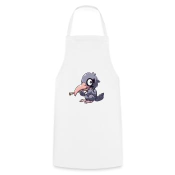 Schuhschnabel joue de la flûte - Tablier de cuisine - blanc - Devant - AI Model Male 185 dark (185cm)