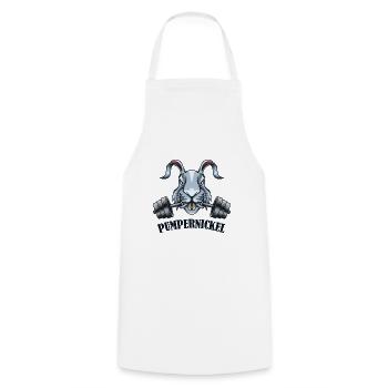 Pumpernickel Gym Fitness Lebensstil Sport Geschenk - Kochschürze - Weiß - Vorne - AI Model Male 185 dark (185cm)
