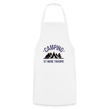Camping Ist Meine Therapie Zelten Natur Outdoor - Kochschürze - Weiß - Vorne - AI Model Male 185 dark (185cm)