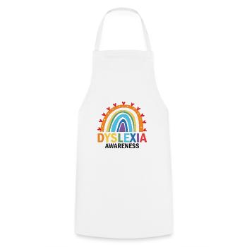 Dyslexia Teacher for Legathenia Therapists - Cooking Apron - white - Front - AI Model Male 185 dark (185cm)