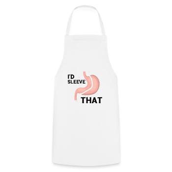 Gastric Bypass and Gastric Bypass Operation Design - Cooking Apron - white - Front - AI Model Male 185 dark (185cm)