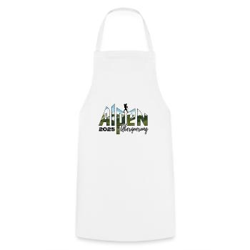 Alpenüberquerung Alpen Überquerung 2025 Wandern - Kochschürze - Weiß - Vorne - AI Model Male 185 dark (185cm)