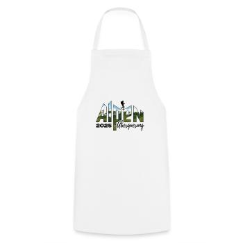 Alpenüberquerung Alpen Überquerung 2025 Wandern - Kochschürze - Weiß - Vorne - AI Model Male 185 dark (185cm)