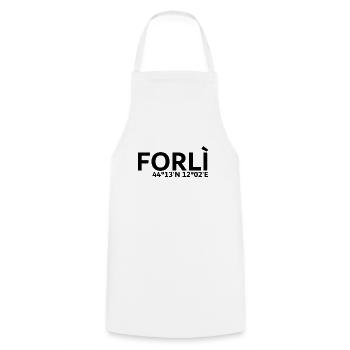 Forlì Koordinaten - Kochschürze - Weiß - Vorne - AI Model Male 185 dark (185cm)