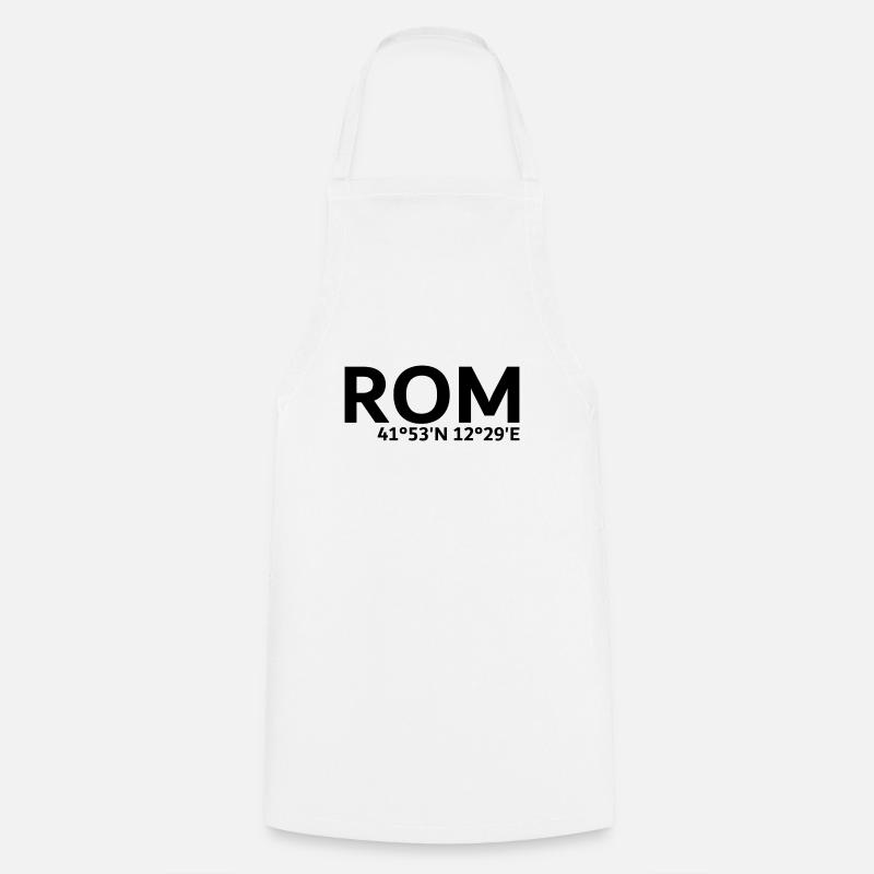 Coordonnées de Rome - Tablier de cuisine - blanc