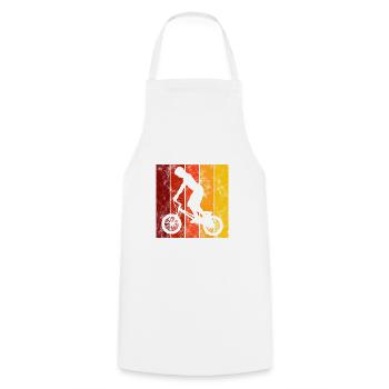 BMX Bike Bike Retro Gift Bicycle Motocross - Cooking Apron - white - Front - AI Model Male 185 dark (185cm)