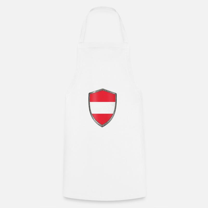 shield austrian flag austria - Cooking Apron - white