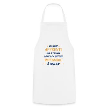 Un super apprenti dur a trouver - Tablier de cuisine - blanc - Devant - AI Model Male 185 dark (185cm)